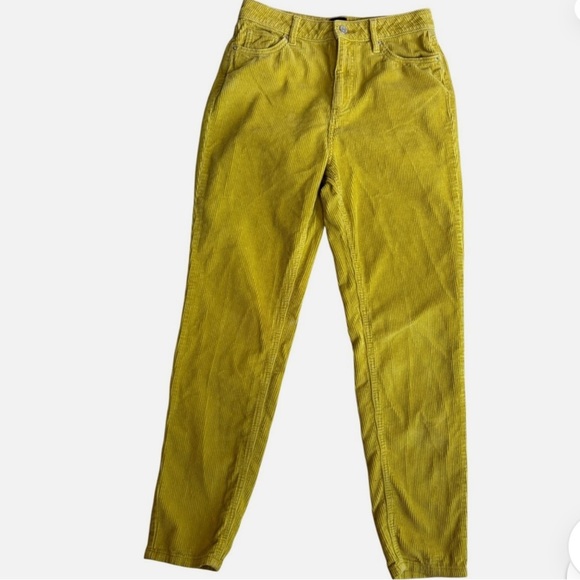 BDG Urban Outfitters Mom High Rise Yellow Gold Corduroy Pants Women's 28 Cords - Picture 8 of 8